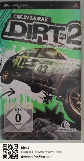 Dirt 2 PlayStation Portable, Germany box front