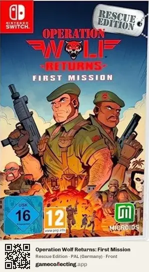 Operation Wolf Returns: First Mission Nintendo Switch, Germany box front
