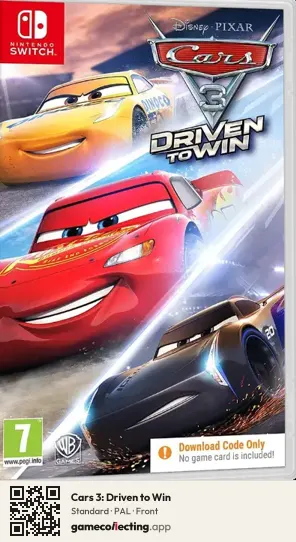 Cars 3: Driven to Win Nintendo Switch, PAL box front