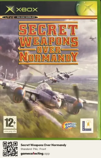 Secret Weapons Over Normandy Xbox, PAL box front