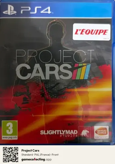 Project Cars PlayStation 4, France box front