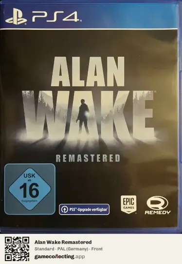 Alan Wake Remastered PlayStation 4, Germany box front
