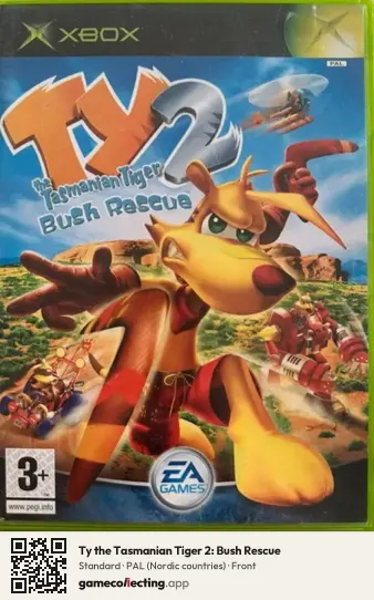 Ty the Tasmanian Tiger 2: Bush Rescue Xbox, Nordic countries box front