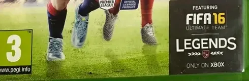FIFA 16, the USK square on its front