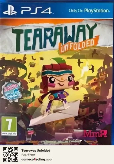 Tearaway Unfolded PlayStation 4, PAL box front