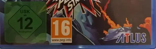 Persona 5 Strikers, the USK square on its front