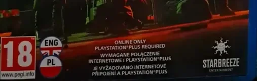 Payday 3, the PEGI square on its front