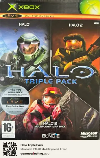 Halo Triple Pack Xbox, United Kingdom box front