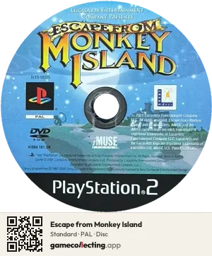 Escape from Monkey Island PlayStation 2, PAL disc