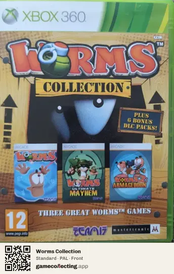 Worms Collection Xbox 360, PAL box front
