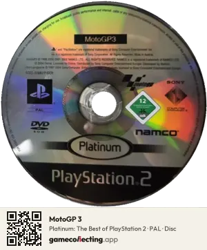MotoGP 3 PlayStation 2, PAL disc