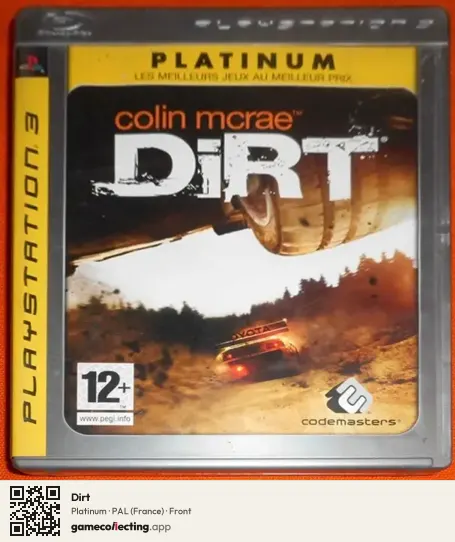 Dirt PlayStation 3, France box front