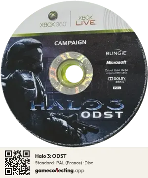 Halo 3: ODST Xbox 360, PAL disc
