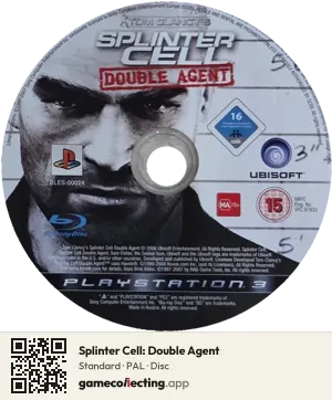 Splinter Cell: Double Agent PlayStation 3, PAL disc