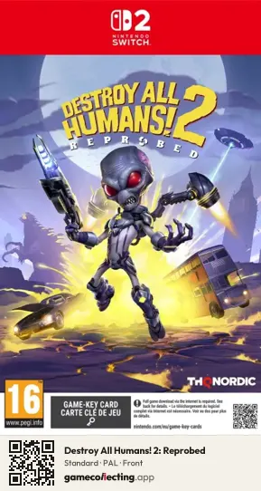 Destroy All Humans! 2: Reprobed Nintendo Switch 2, PAL box front