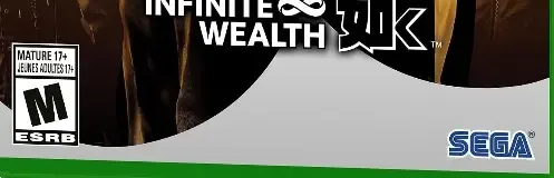 Like a Dragon: Infinite Wealth, the ESRB box on its front