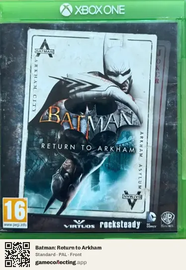 Batman: Return to Arkham Xbox One, PAL box front