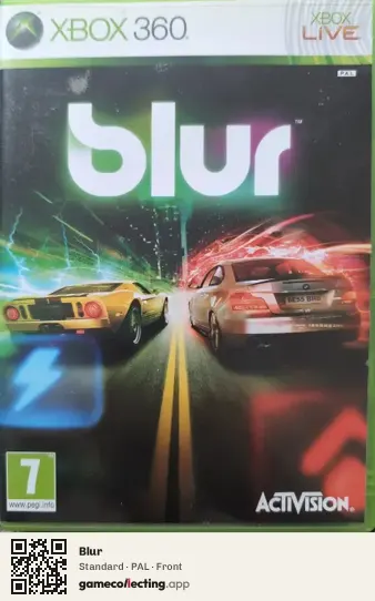 Blur Xbox 360, PAL box front