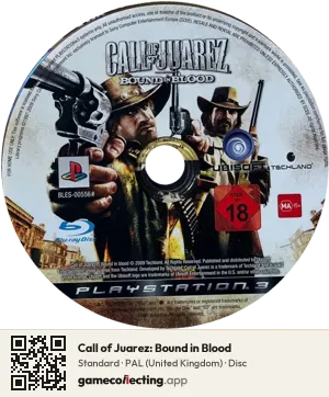 Call of Juarez: Bound in Blood PlayStation 3, PAL disc