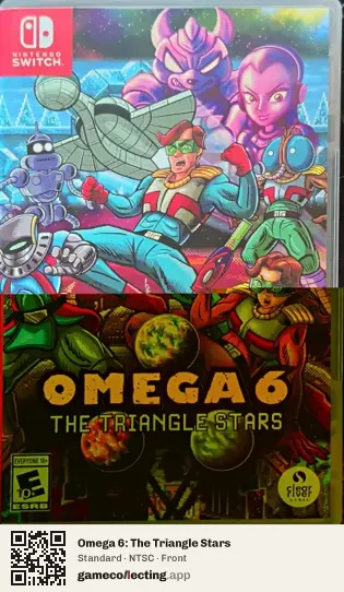 Omega 6: The Triangle Stars Nintendo Switch, NTSC box front