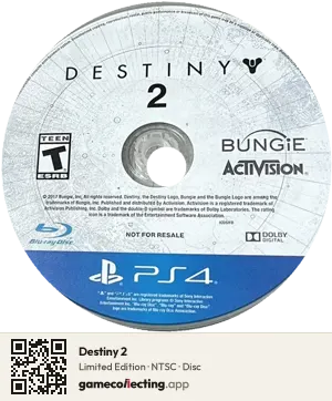 Destiny 2 PlayStation 4, NTSC disc