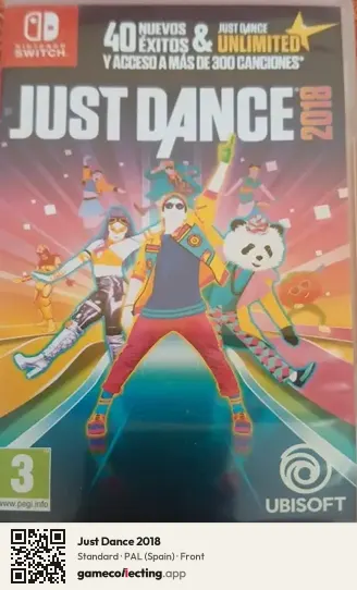 Just Dance 2018 Nintendo Switch, Spain box front