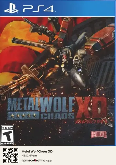 Metal Wolf Chaos XD PlayStation 4, NTSC box front