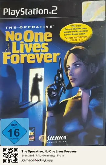 The Operative: No One Lives Forever PlayStation 2, Germany box front