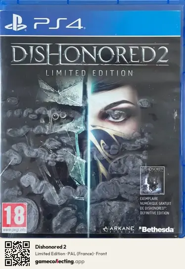 Dishonored 2 PlayStation 4, France box front