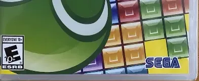 Puyo Puyo Tetris, the ESRB box on its front