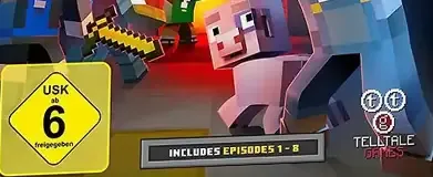 Minecraft: Story Mode, the USK square on its front