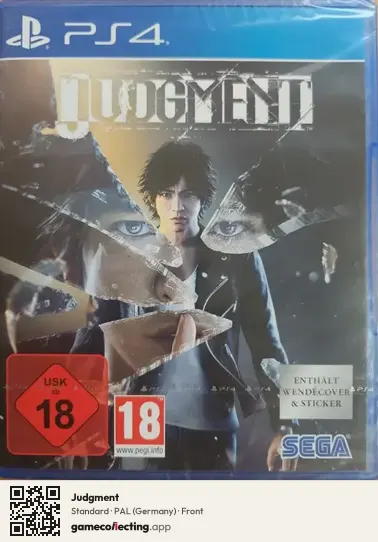 Judgment PlayStation 4, Germany box front