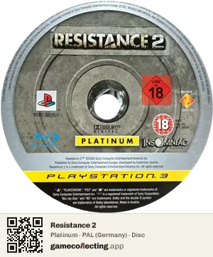 Resistance 2 PlayStation 3, PAL disc