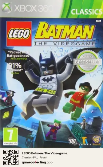 LEGO Batman: The Videogame Xbox 360, PAL box front