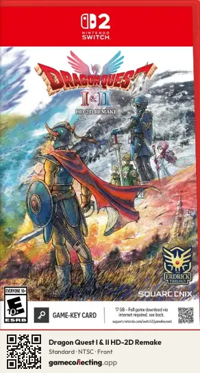 Dragon Quest I & II HD-2D Remake Nintendo Switch 2, NTSC box front