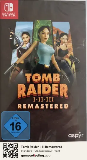 Tomb Raider I-III Remastered Nintendo Switch, Germany box front