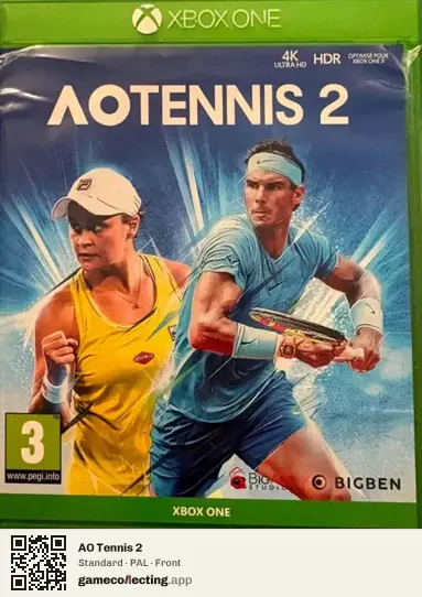 AO Tennis 2 Xbox One, PAL box front