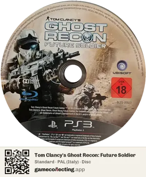 Tom Clancy's Ghost Recon: Future Soldier PlayStation 3, PAL disc
