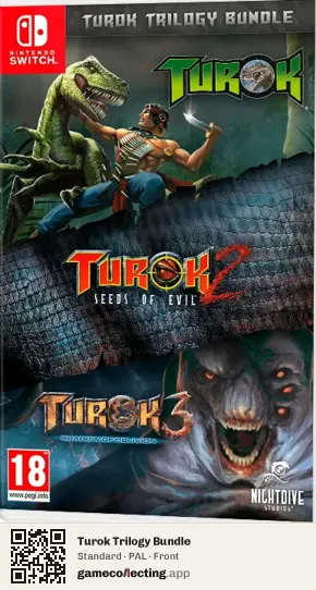 Turok Trilogy Bundle Nintendo Switch, PAL box front