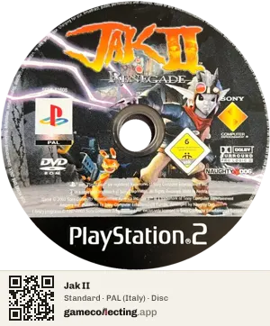 Jak II PlayStation 2, PAL disc