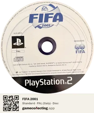 FIFA 2001 PlayStation 2, PAL disc