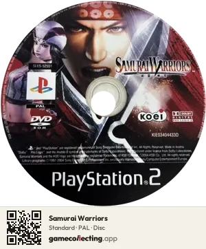 Samurai Warriors PlayStation 2, PAL disc