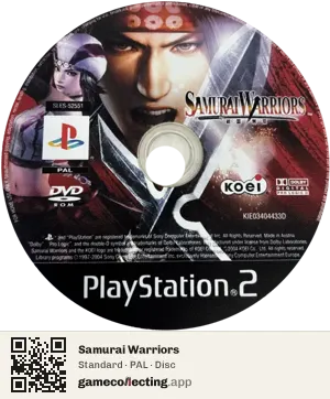 Samurai Warriors PlayStation 2, PAL disc