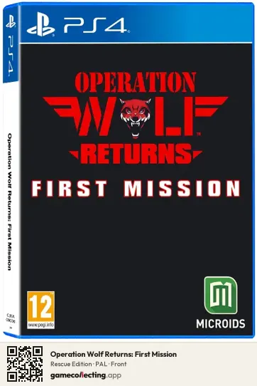 Operation Wolf Returns: First Mission PlayStation 4, PAL box front