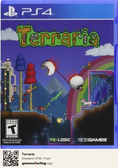 Terraria PlayStation 4, NTSC box front