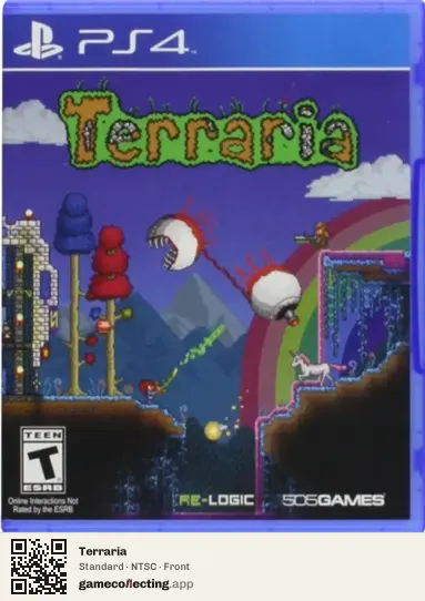 Terraria PlayStation 4, NTSC box front