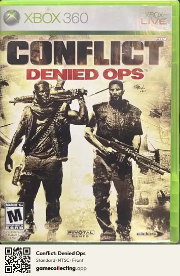 Conflict: Denied Ops Xbox 360, NTSC box front