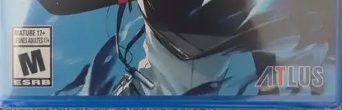Persona 3 Reload, the ESRB box on its front