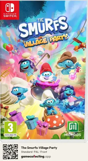 The Smurfs: Village Party Nintendo Switch, PAL box front