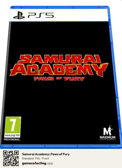 Samurai Academy: Paws of Fury PlayStation 5, PAL box front